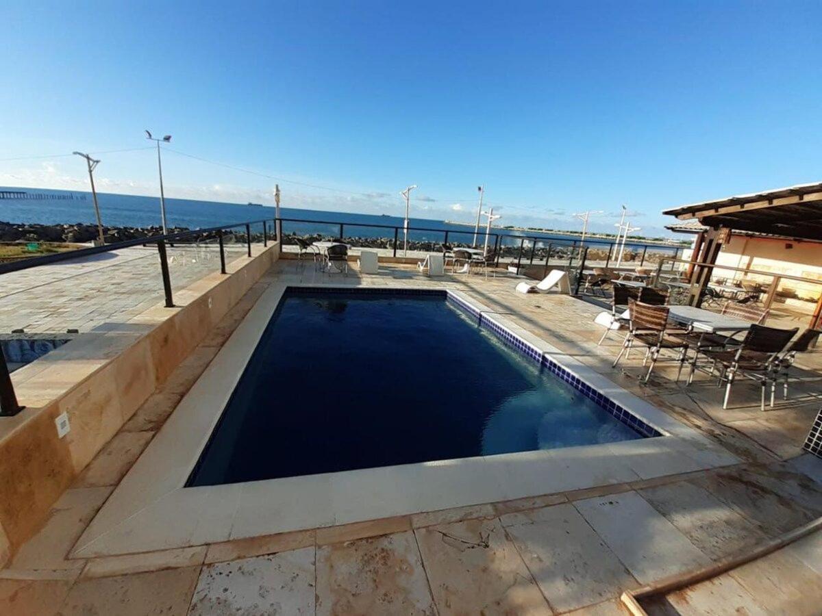 205 Flat Mobiliado Com Vista Lateral Mar Na Praia De Iracema Appartamento Fortaleza  Esterno foto